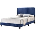 thumbnail image 1 of Glory Furniture Lodi Velvet Upholstered King Bed in Navy Blue, 1 of 3