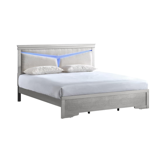 Glory Furniture Lorana G6500G-KB5 King Bed Silver Champagne