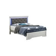 thumbnail image 1 of Glory Furniture Lorana Tufted Leather Upholstered King Bed in Silver Champagne, 1 of 2