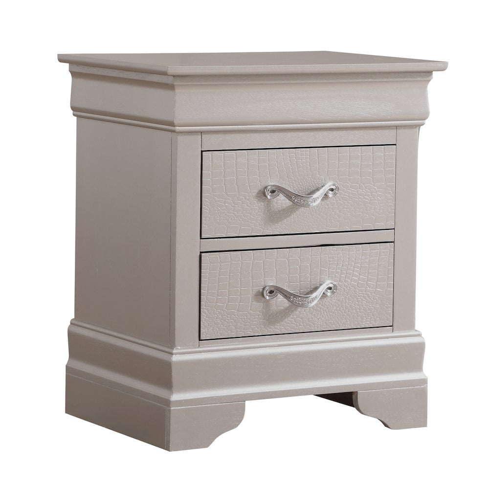 Glory Furniture Lorana Nightstand in Champagne Color