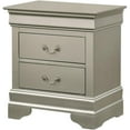 thumbnail image 1 of Glory Furniture Louis Phillipe 2 Drawer Nightstand in Silver Champagne, 1 of 5