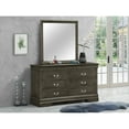 thumbnail image 1 of Glory Furniture Louis Phillipe 6 Drawer Dresser in Gray, 1 of 8