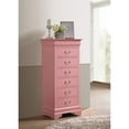 thumbnail image 1 of Glory Furniture Louis Phillipe 7-Drawers Bedroom Lingerie Chest in Pink, 1 of 5