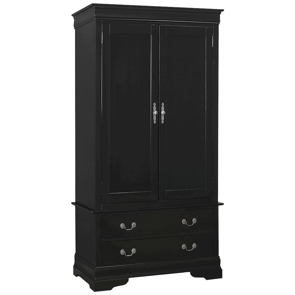 Glory Furniture Louis Phillipe G3150-A Armoire , Black