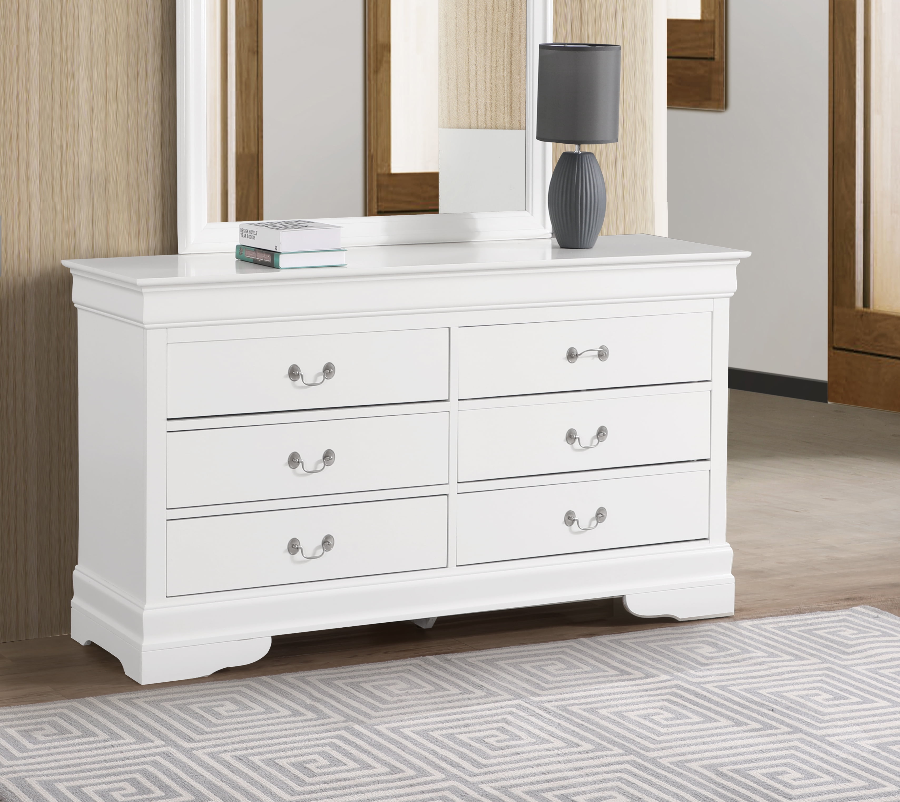Glory Furniture Louis Phillipe G3190-D 6-Drawer Dresser for Bedroom ...