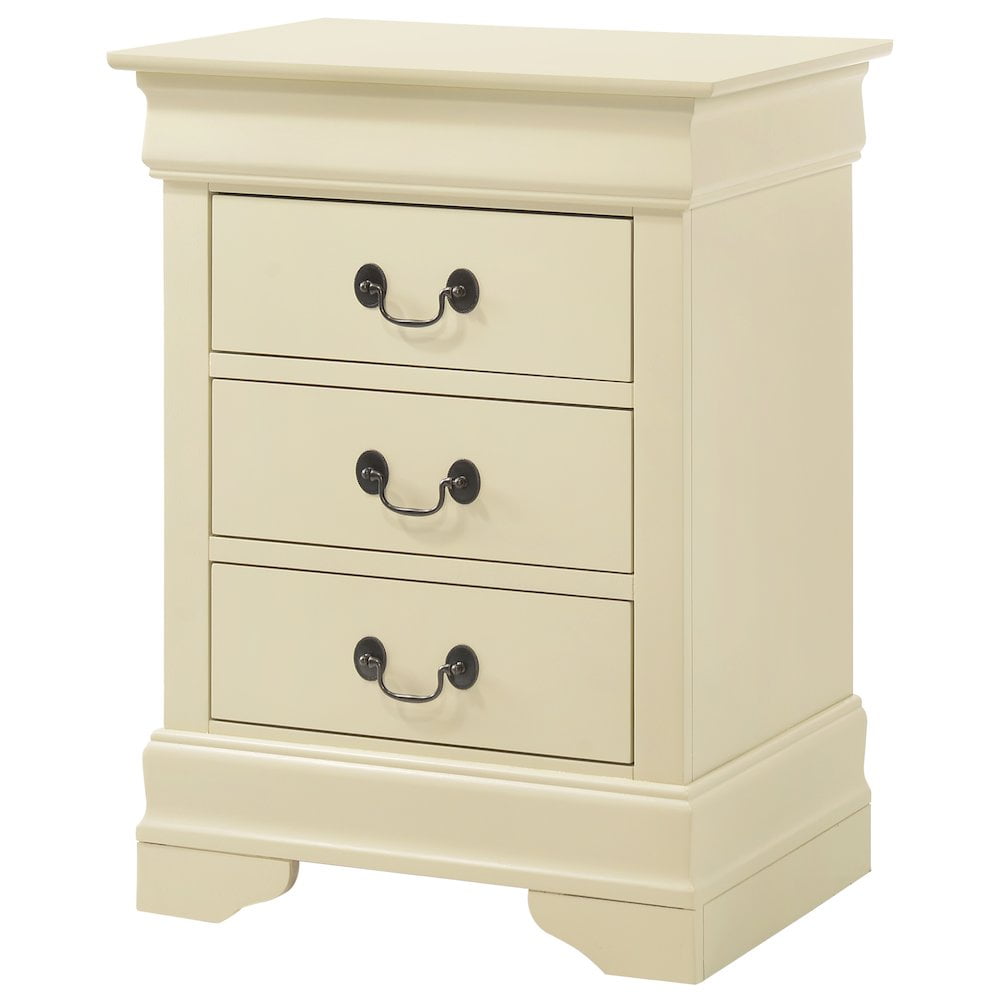 Glory Furniture Louis Phillipe Night Stand in Beige Color