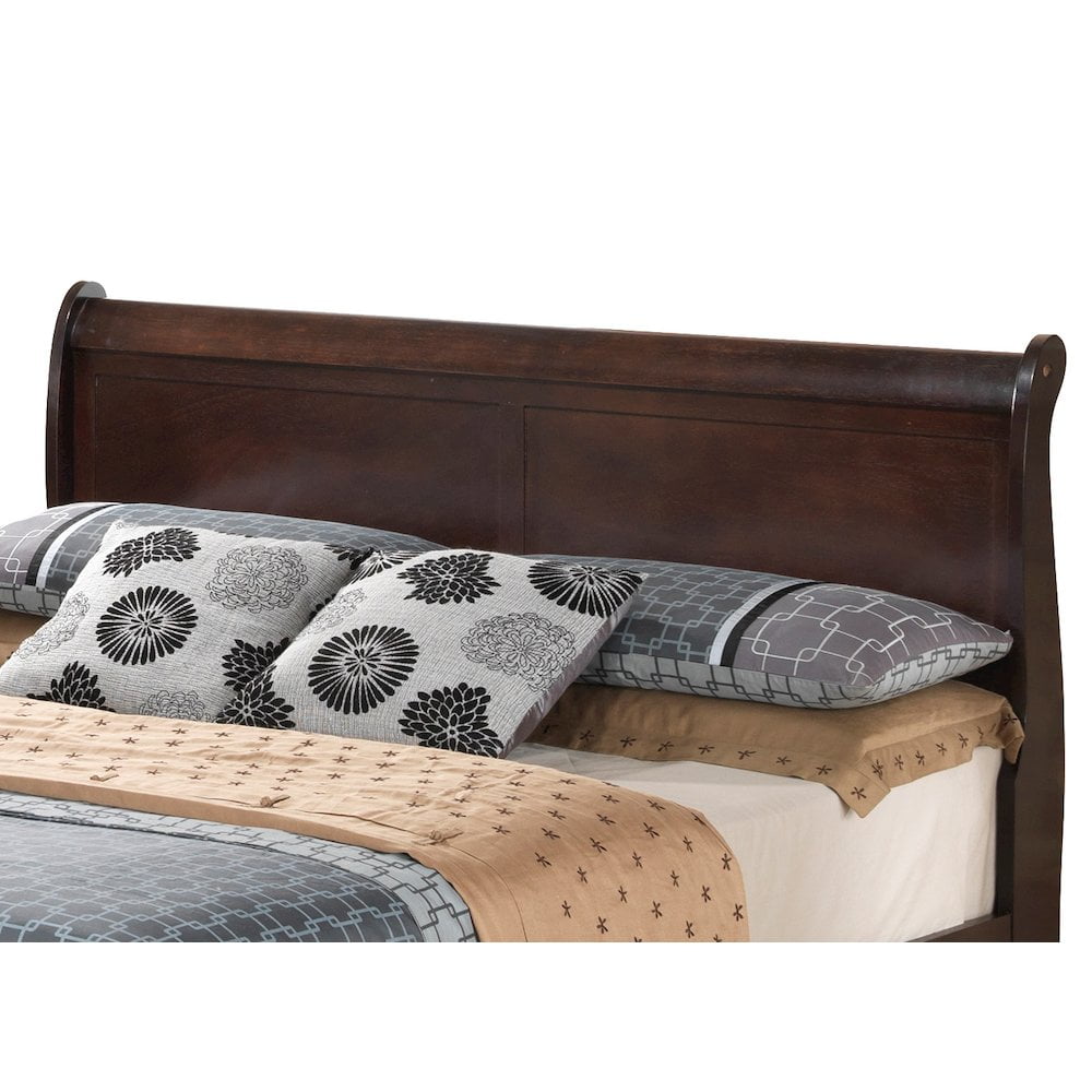 Glory Furniture Louis Phillipe Queen Bed in Cappuccino Color