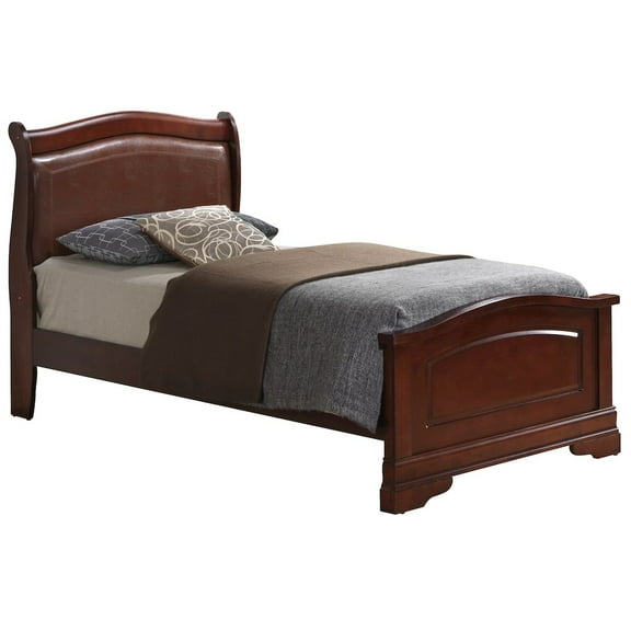 Glory Furniture Louis Phillipe Twin Bed in Cherry Color