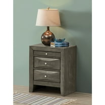 Glory Furniture Marilla 3 Drawer Nightstand in Gray