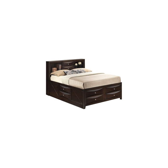 Glory Furniture Marilla King Storage Bed in Cappuccino