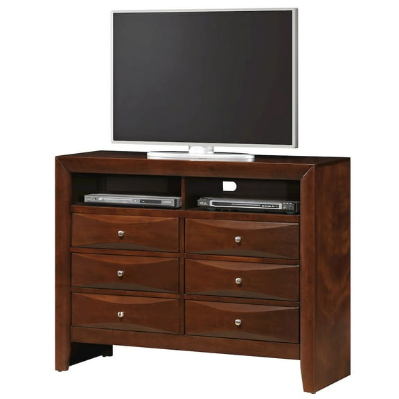 Glory Furniture Marilla Media Chest in Cherry Color