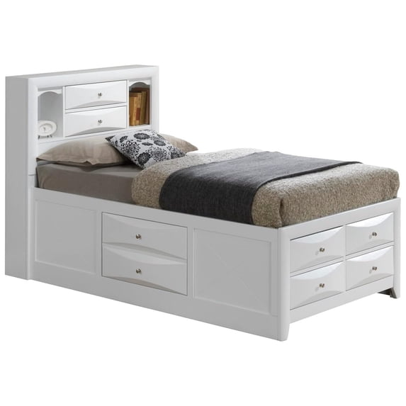 Glory Furniture Marilla Twin Storage Bed in White