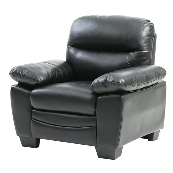 Glory Furniture Marta Faux Leather Chair in Black