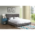 thumbnail image 1 of Glory Furniture Maxx Velvet Upholstered King Bed in Gray, 1 of 8