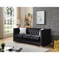 thumbnail image 1 of Glory Furniture Miami Velvet Sofa in Black, 1 of 5