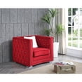 thumbnail image 1 of Glory Furniture Miami Velvet Chair in Red, 1 of 5