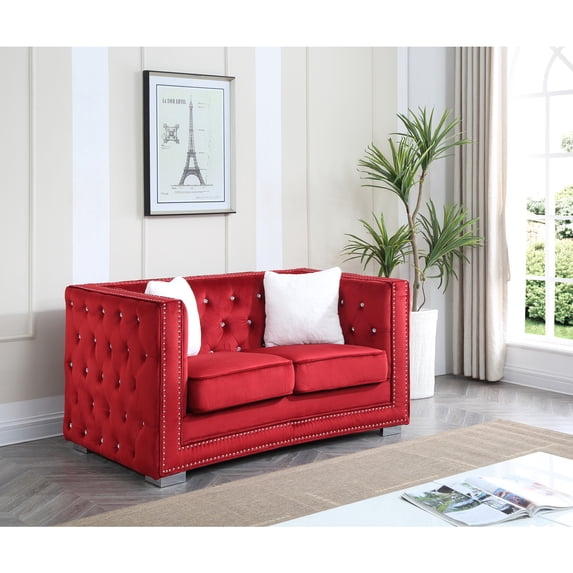 Glory Furniture Miami G809-L Loveseat , RED