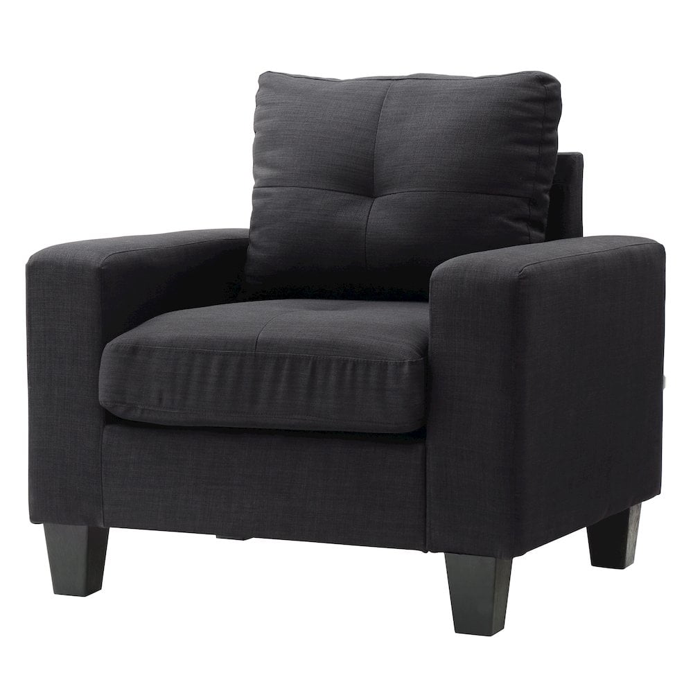 Glory Furniture Newbury Accent Chair in Black Color