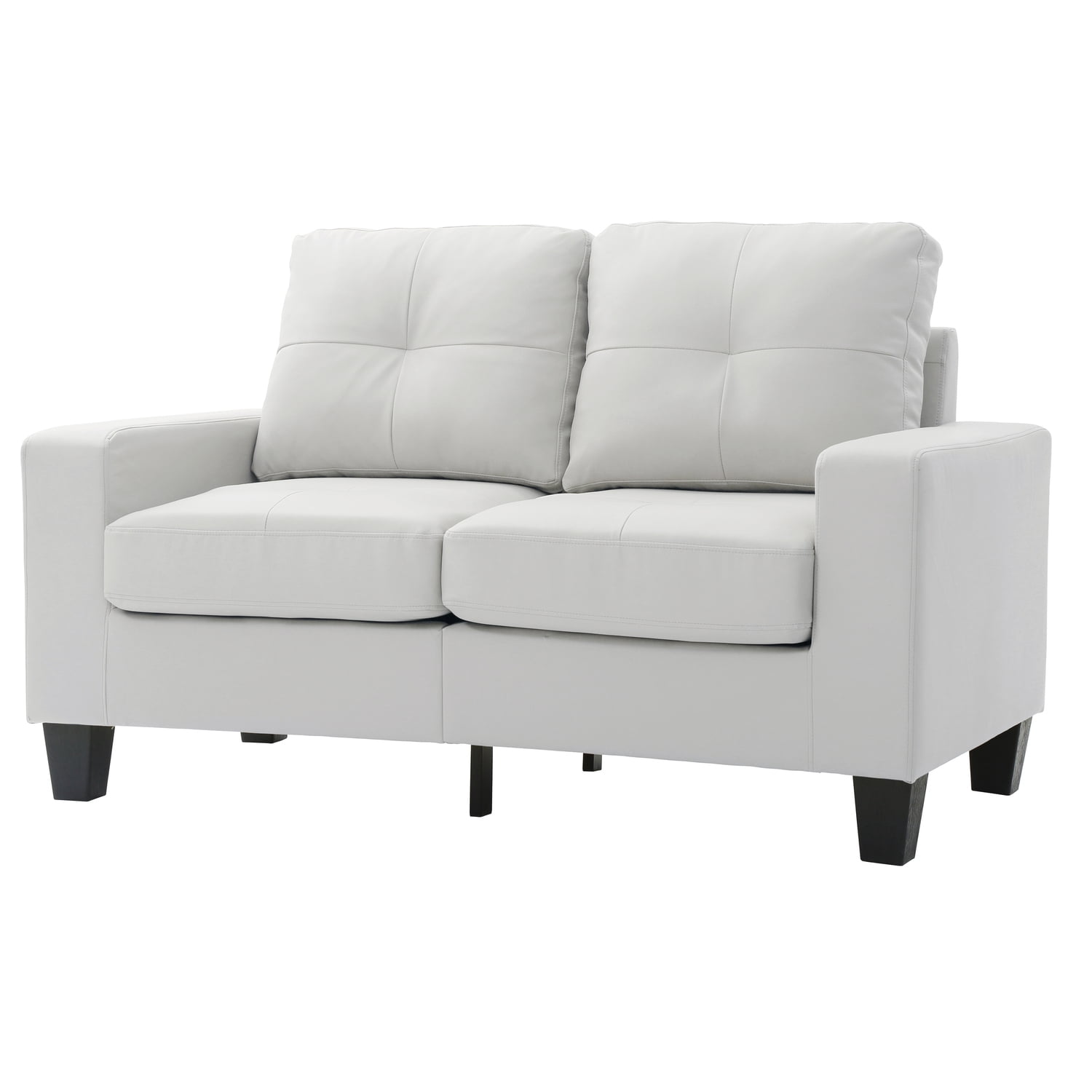 Glory Furniture Newbury Faux Leather Modular Loveseat in White
