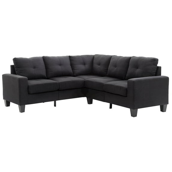 Glory Furniture Newbury Sectional in Black Color
