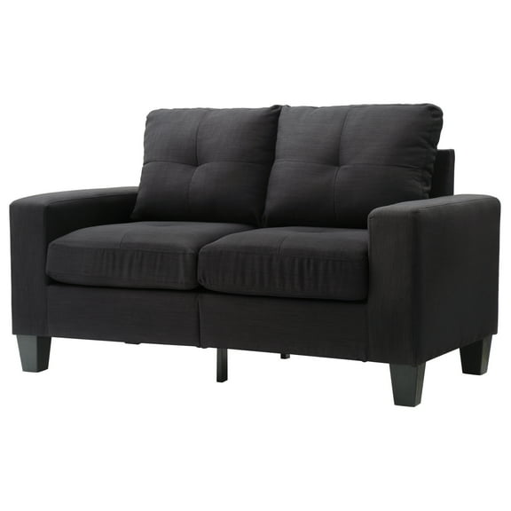 Glory Furniture Newbury Twill Fabric Modular Loveseat in Black