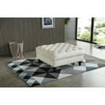 thumbnail image 1 of Glory Furniture Nola Velvet Ottoman in Ivory, 1 of 6