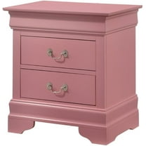 Glory Furniture  Phillipe 2 Drawer Nightstand in Pink