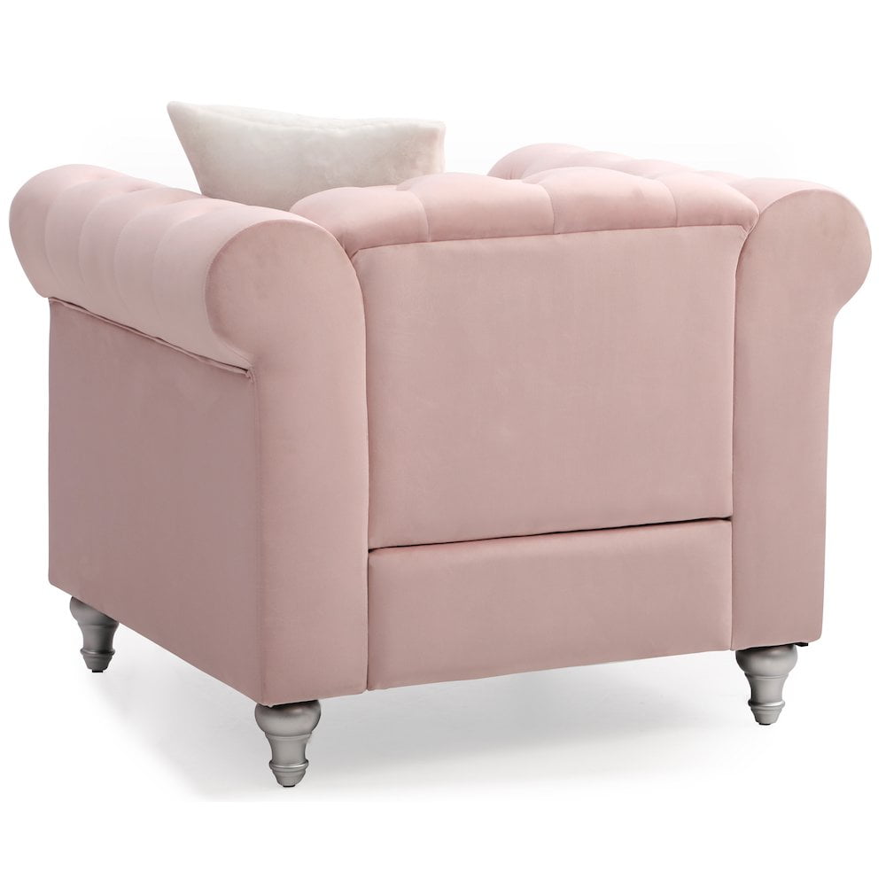 Glory Furniture Raisa Accent Chair in Pink Color