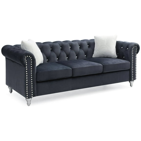 Glory Furniture Raisa Sofa in Black Color