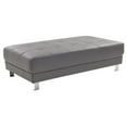 thumbnail image 1 of Glory Furniture Riveredge Faux Leather Milan Ottoman in Gray, 1 of 2
