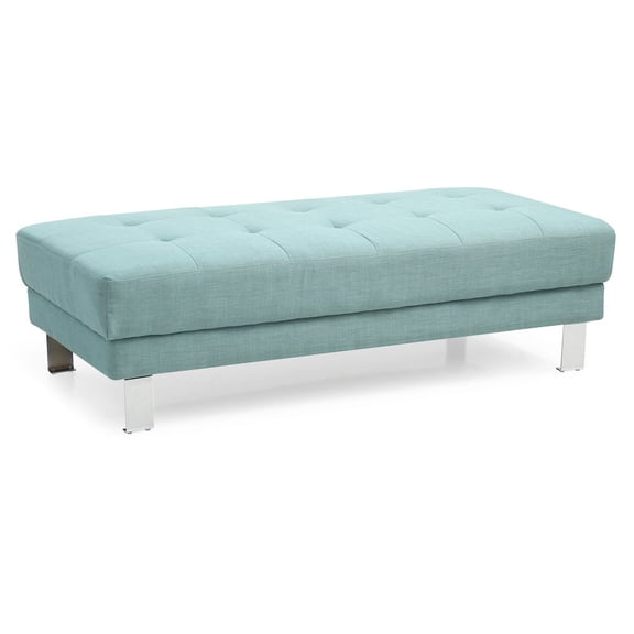 Glory Furniture Riveredge Ottoman in Teal Color