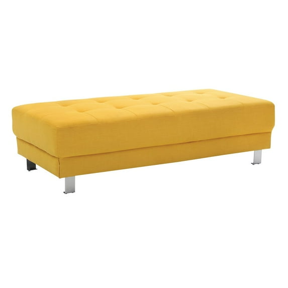 Glory Furniture Riveredge Ottoman in Yellow Color