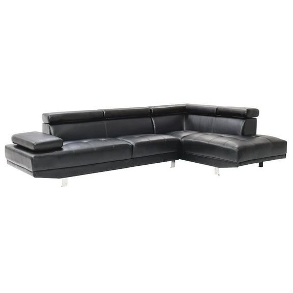 Glory Furniture Riveredge Sectional in Black Color
