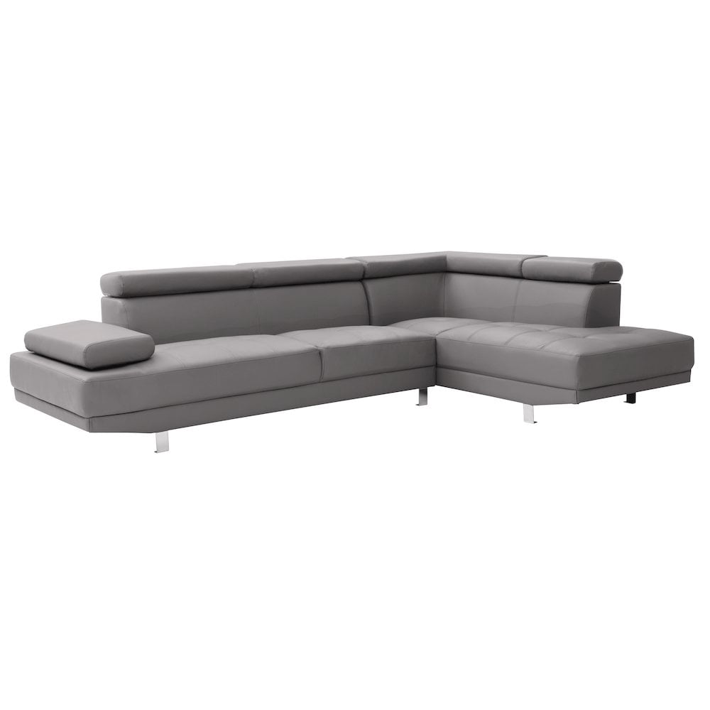 Glory Furniture Riveredge Sectional in Gray Color