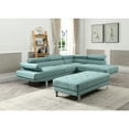 thumbnail image 1 of Glory Furniture Riveredge Twill Fabric Sectional in Teal, 1 of 7