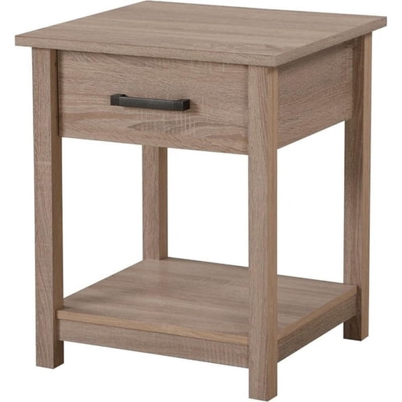 Glory Furniture Salem 1 Drawer Nightstand in Sandle Wood