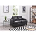 thumbnail image 1 of Glory Furniture Sandridge Faux Leather Loveseat in Black, 1 of 6