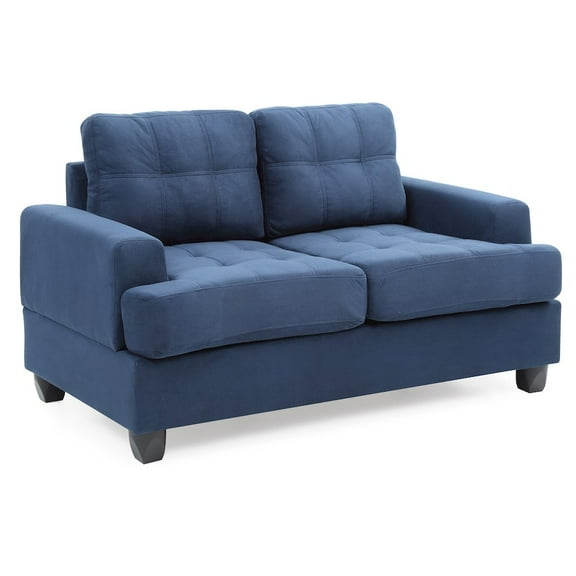 Glory Furniture Sandridge Loveseat in Navy Blue Color