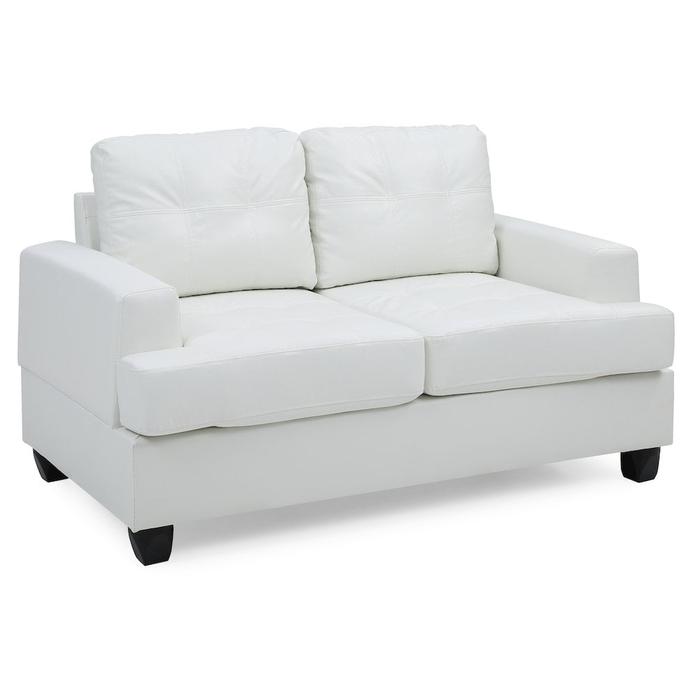Glory Furniture Sandridge Loveseat in White Color
