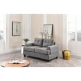 thumbnail image 1 of Glory Furniture Sandridge Microsuede Loveseat in Gray, 1 of 6