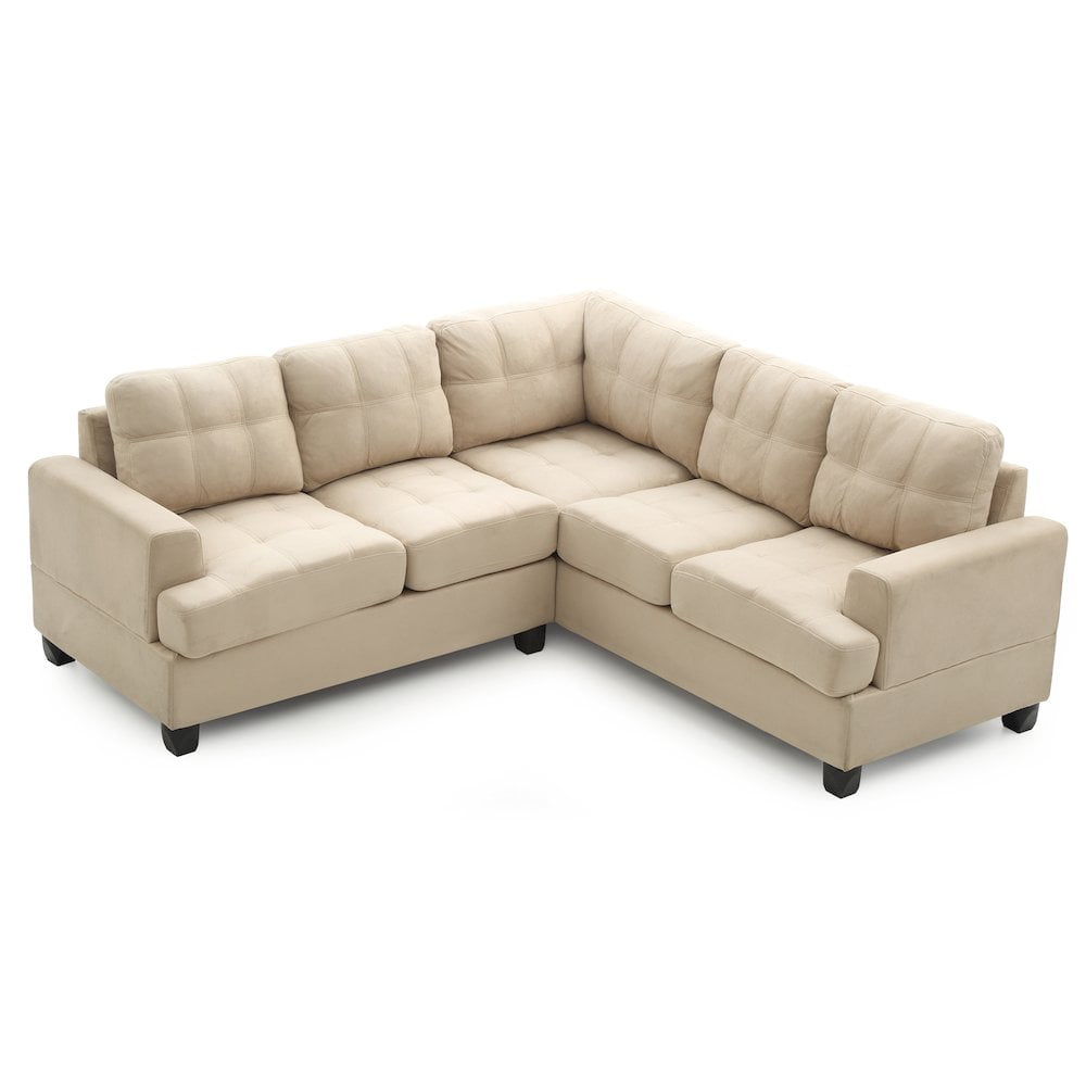 Glory Furniture Sandridge Sectional in Vanilla Color