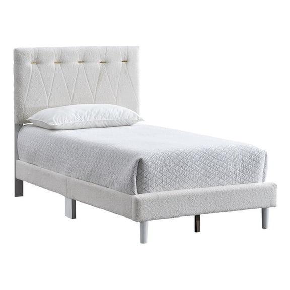 Glory Furniture Sinclair G001608-TB-UP Twin Bed WHEAT Teddy Bear Fabric