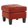 thumbnail image 1 of Glory Furniture Small Faux Leather Square Ottoman Red, 1 of 5