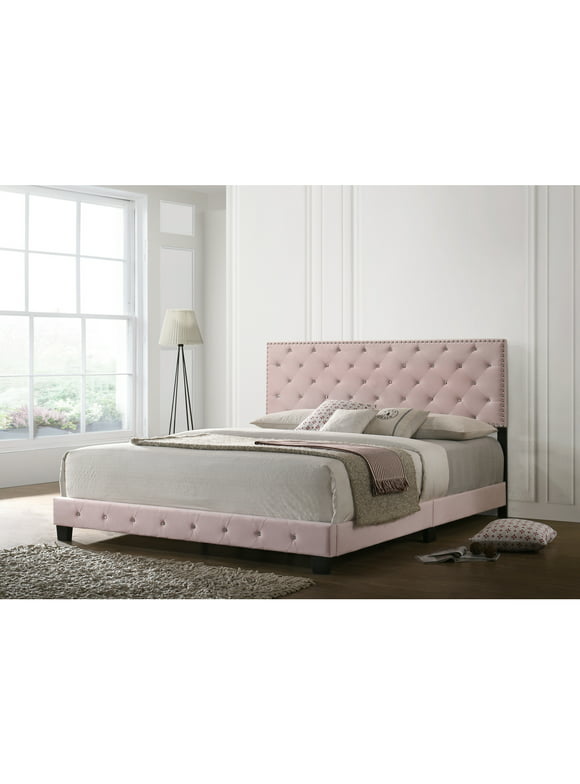 Glory Furniture Suffolk G1406-KB-UP King Bed , PINK