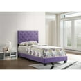 thumbnail image 1 of Glory Furniture Suffolk Glam Wood Tufted Upholstered Bed, Twin, Purple/Black/Multi-color, 1 of 7