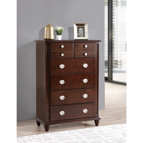 Glory Furniture Summit 5-Drawers Bedroom Chest in Cappuccino