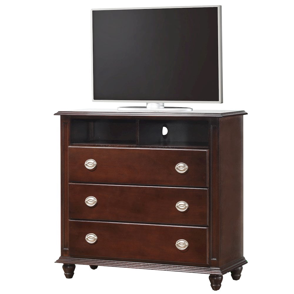 Glory Furniture Summit Media Chest in Cappuccino Color