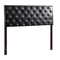 Glory Furniture Super Nova Faux Leather Upholstered Full Headboard in Black