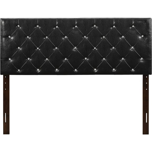 Glory Furniture Super Nova Faux Leather Upholstered King Headboard in Black