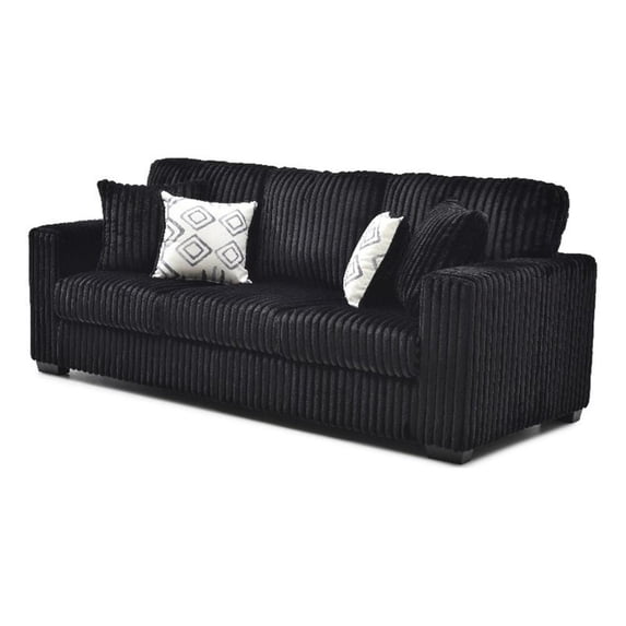 Glory Furniture Teddy G00183A-S Sofa Black Teddy Fabric